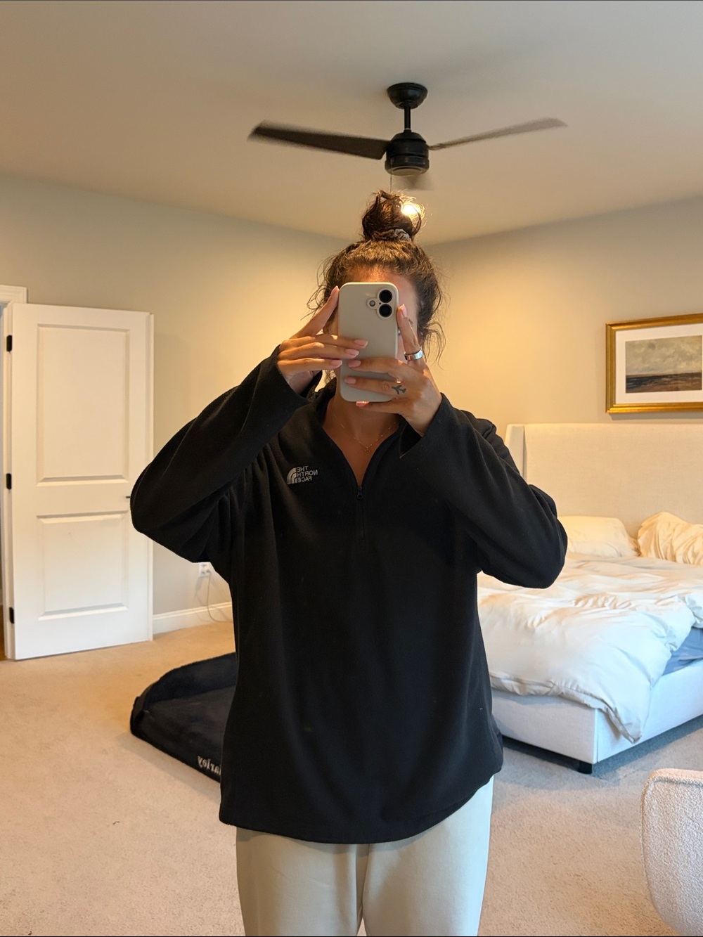 The North Face Black Half-Zip Fleece Pullover